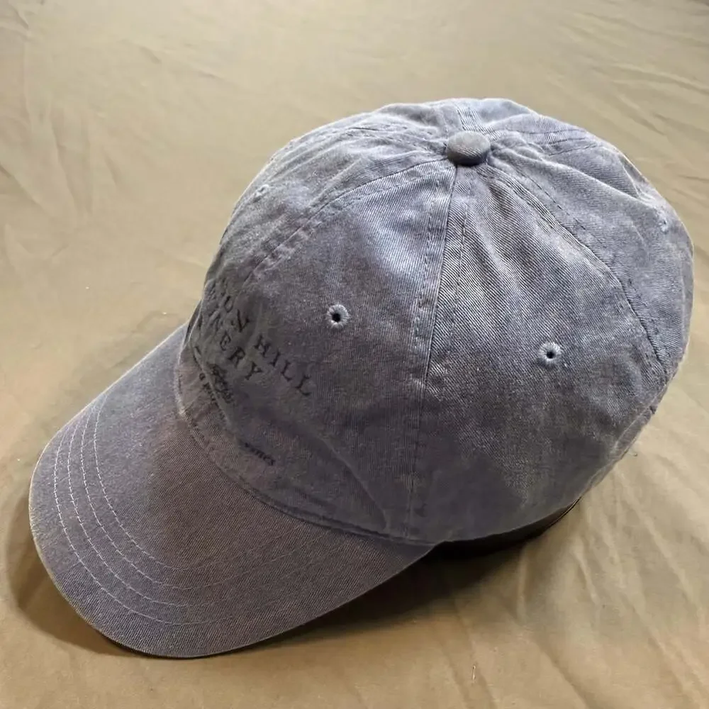 Oregon Hill Winery Blue Distressed Baseball Cap Embroidered Mountain Wine Hat